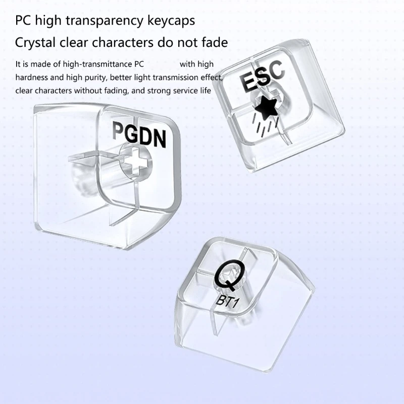 

F3KE Clear Mechanical Keyboards Wireless Mechanical Keyboards Wireless/BT5.0 /Wire 3Modes Connection Interchangeables Key