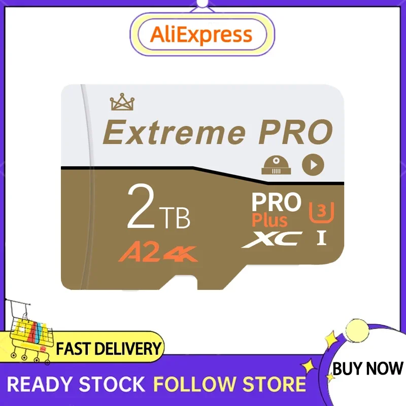 Memory Sd Card 2Tb 1Tb 512Gb High Speed Class10 Sd/Tf Flash Card Per Smartphone Table Pc Camera Flash Mini Sd Card 128Gb 256Gb