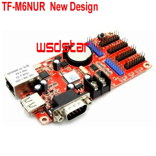 LED Control Card TF-M6NUR Network + USB + Serial Port 1536*32 768*64 4*HUB12 2*HUB08