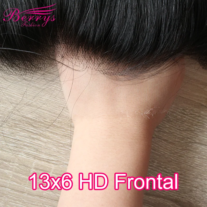13x6 HD Lace Frontal Straight 13x4 Invisible Transparent Lace Front Virgin Hair With 4x4 HD Closure Melt Skins Berrys Fashion