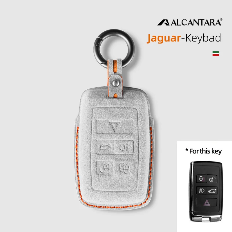 Alcantara 재규어 XEL XJL XFL F-PACE XF용 스마트 키 가방 액세서리, 고품질 키 케이스 커버 홀더