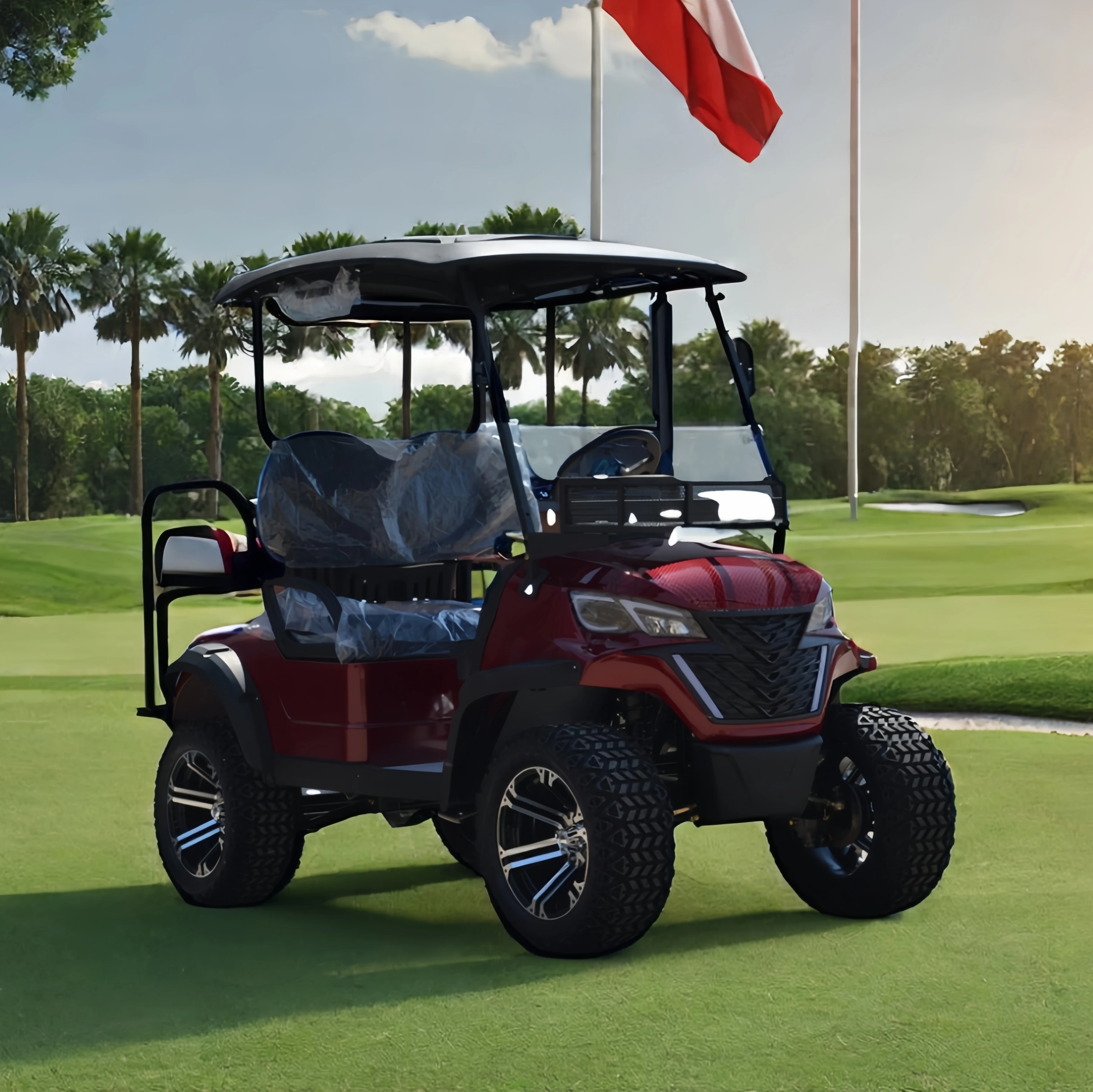 Four wheel drive 4 seater golf cart mini golf cart classic car