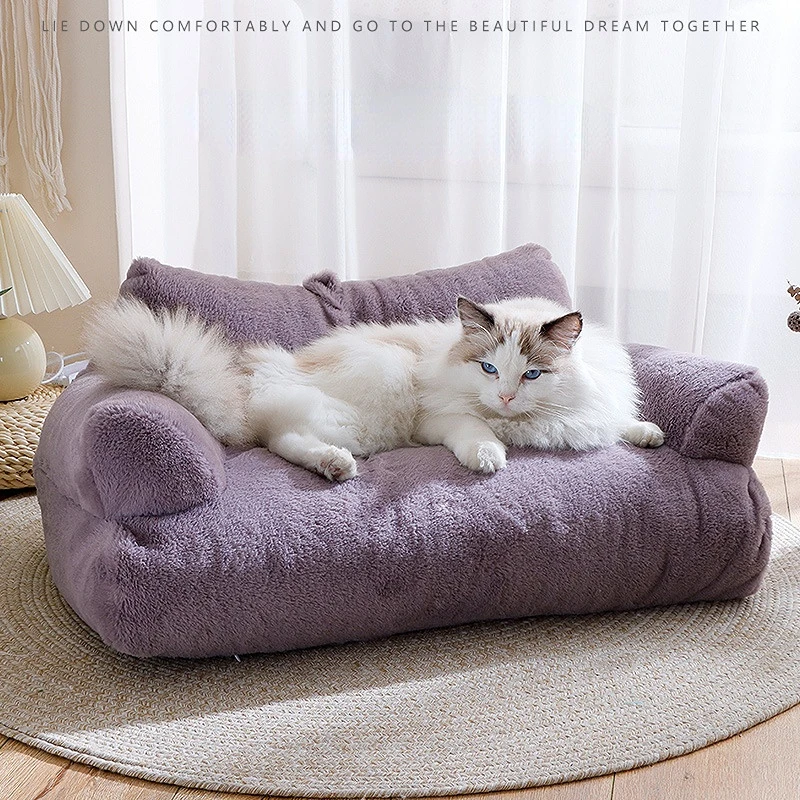 Canapé D'hiver Pour Chat Et Chien, Niche, Accessoires Pour Animaux De  Compagnie, Lit, Fournitures, Poignées Amovibles - Chat Lits Et Tapis -  AliExpress