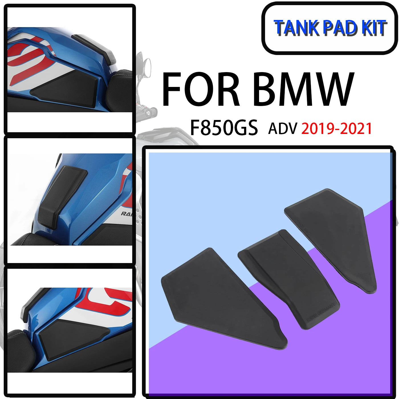 Motorcycle Accessories Side Fuel Tank Pad For BMW F850GS  2019-2021 Adventure ADV Rubber Sticker Side Pad Kit