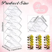 Acrylic Lipstick Holder Organizer 10/16 Slots Clear Lip Gloss Fish Shape Tower Case Display Stand Storage Box Makeup Cosmetic 2