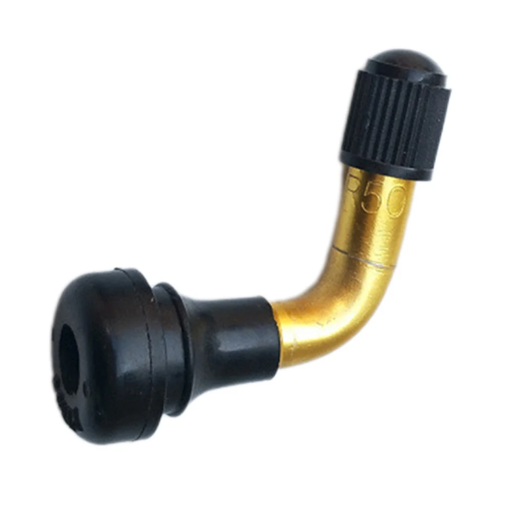 Description Picture 3 of item10 Inch Balance Car Electric Scooter Valve Long-lasting Performance Rubber And Aluminum Alloy Snap-in Base 90 Degrees Bent