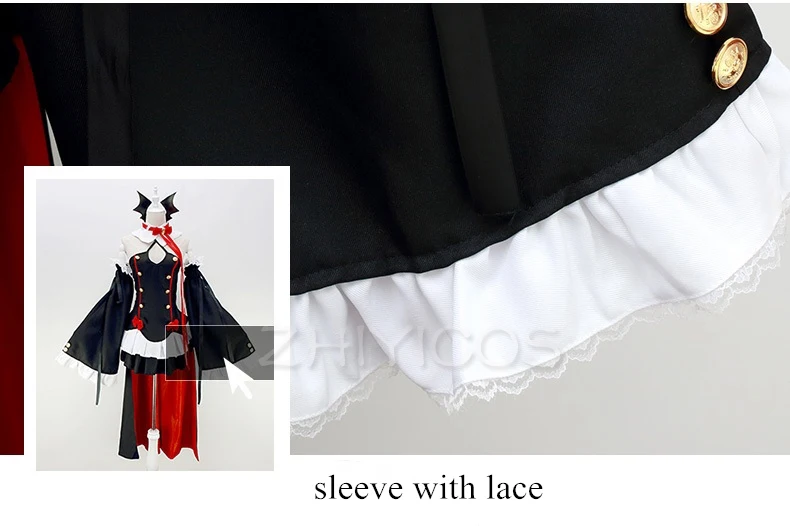 Seraph of the End Krul Tepes Vampir Kostüm Halloween Damen S-XL 23 Seraph of the End Krul Tepes Vampir Kostüm Halloween Damen S-XL 12