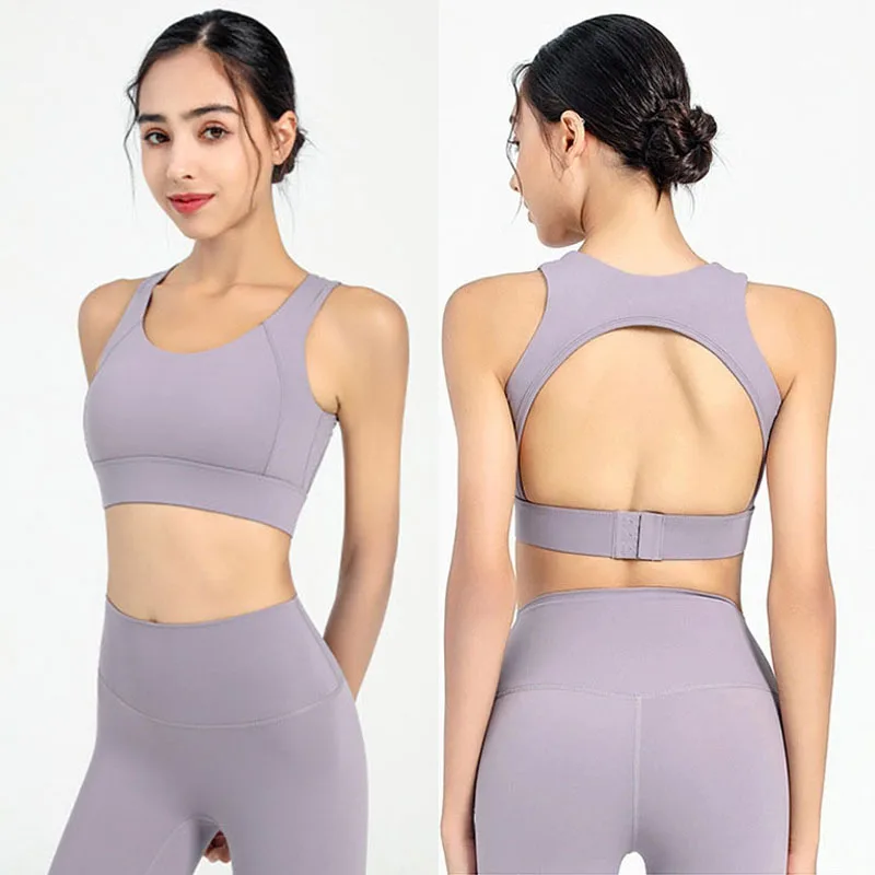 

High Strength Shock-proof Gathering Sports Underwear Running Fitness Vest Anti-Sagging Beautiful Back Yoga Bra