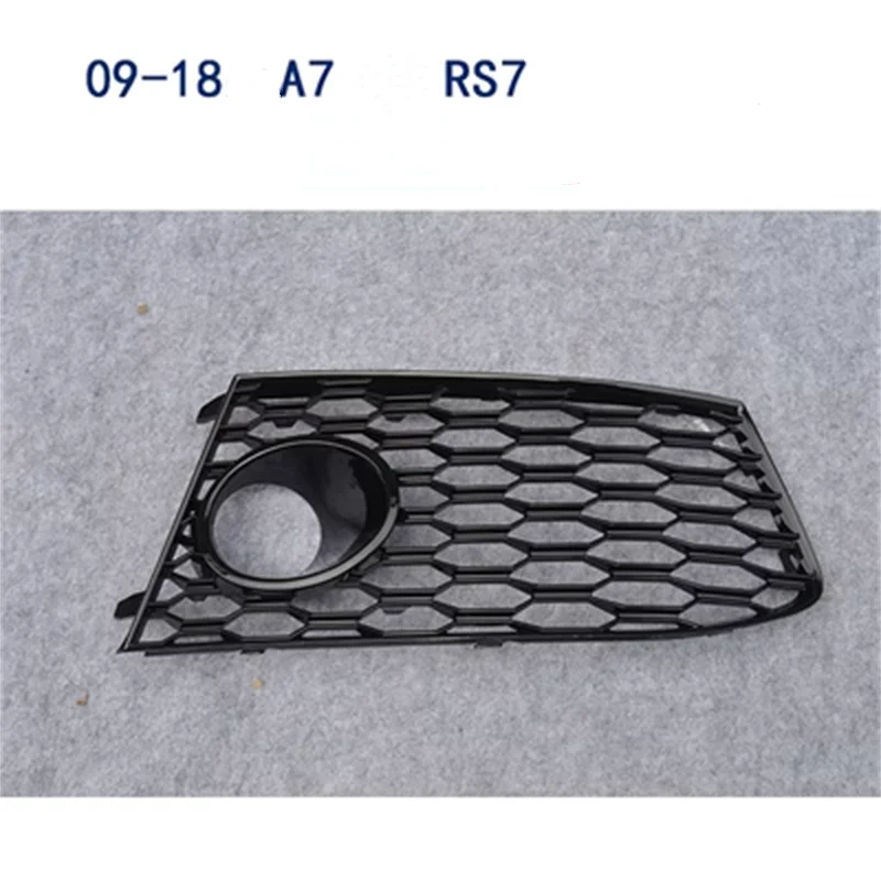 thumbnail image 1 of Marco de cubierta de rejilla de luz antiniebla para parachoques delantero inferior de automóvil solo para automóvil A6 A7 Parrilla delantera mejorada a RS7 RS6 con moldura plateada, 1 of 5