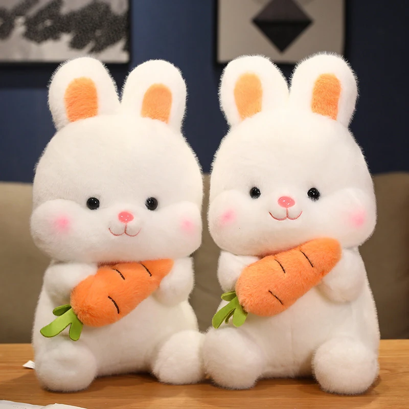 

20cm/7.87in Carrot Rabbit Plush Toy Soft Stuffed Animal Doll Easter Bunny Doll Christmas Birthday Gift Easter Home Decoration