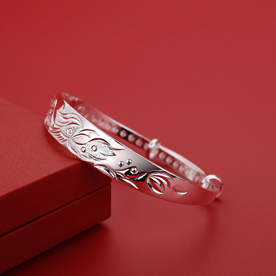 925 Sterling Silver Noble Phoenix Bracelets Bangle Wedding Jewelry