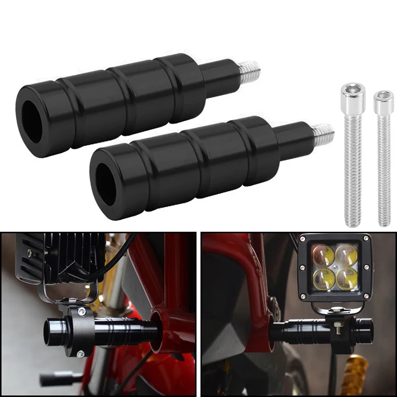 

2 шт., подвесной светильник для переднего крыла мотоцикла, кронштейн, Светодиодный точечный светильник, модификация M8 M6, Педальный светильник, кронштейн для амортизатора