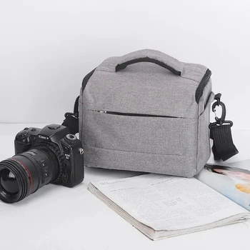 Borsa per Fotocamera DSLR in Nylon, Borsa a Tracolla Portatile per Fotografi, per Attrezzature Sony Nikon Canon Panasonic 