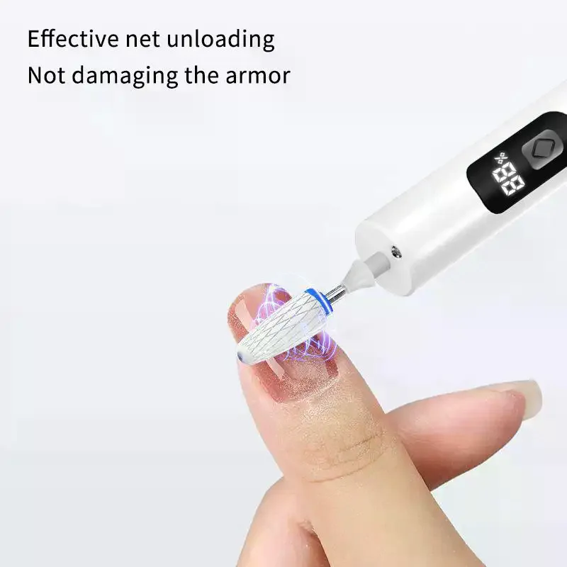 무선 전동 네일 폴리셔 각질 제거기 네일 드릴 35000RPM 매니큐어 커터 네일 리페어 페디큐어 밀링 커터 폴리셔