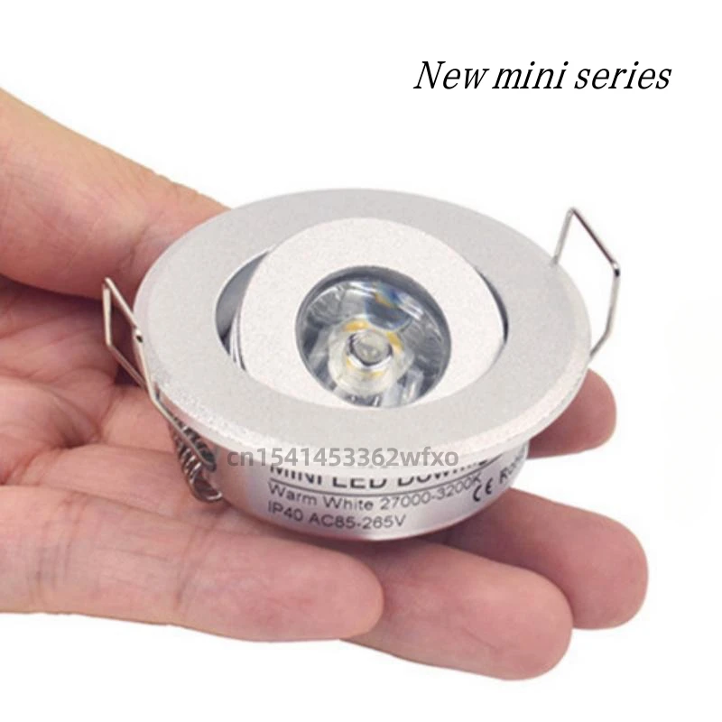 5개/조광 가능 LED 미니 다운라이트, 3W 스포트라이트, 매립형 천장 조명, AC85-265V 정밀 알루미늄 가정용 조명 전구