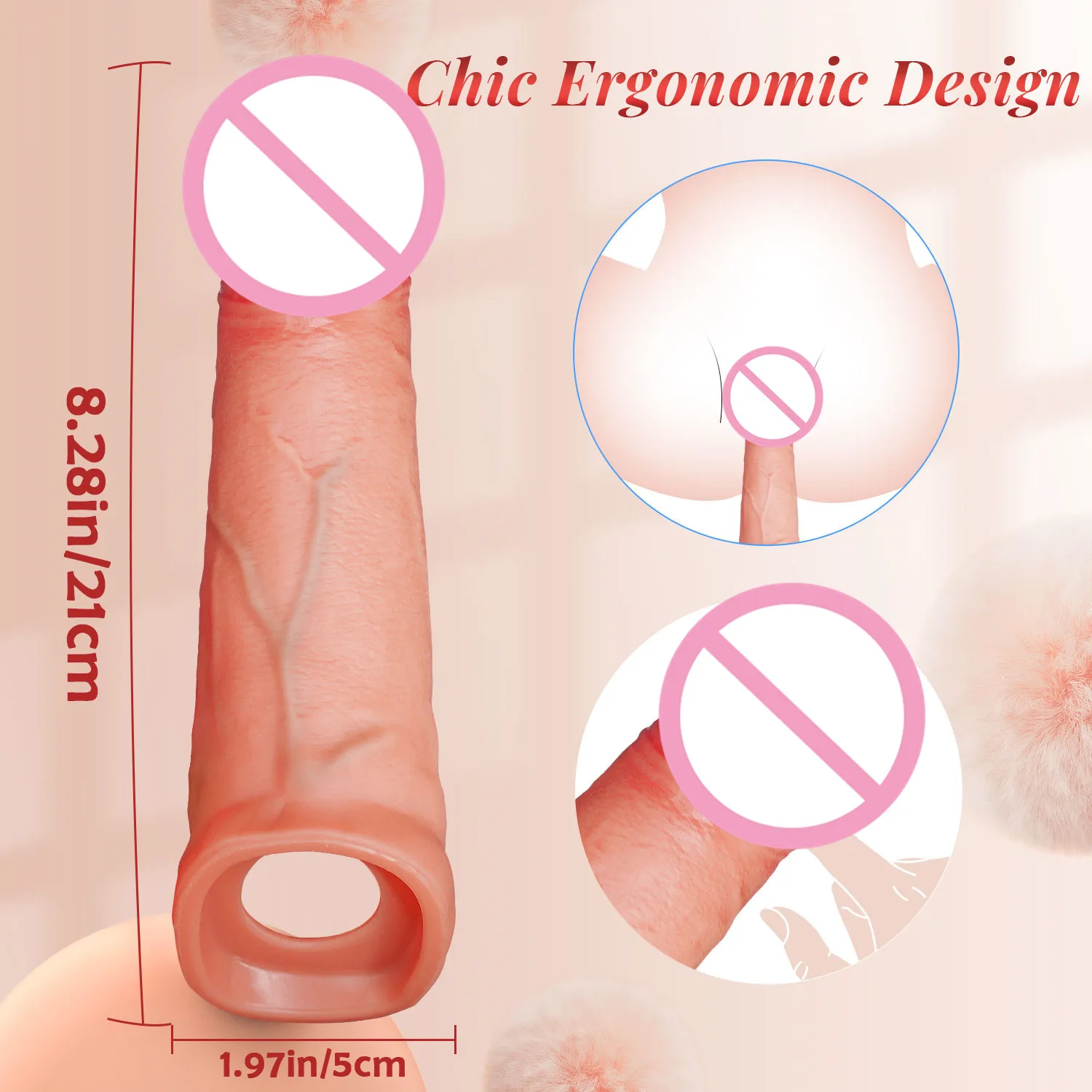 APP Control Extender Up 3in Sleeve for Penis Enlargerment Vibrator Man Erection Delay Ejaculation Cock Ring Sex​ Toys for Couple penis sex toys
