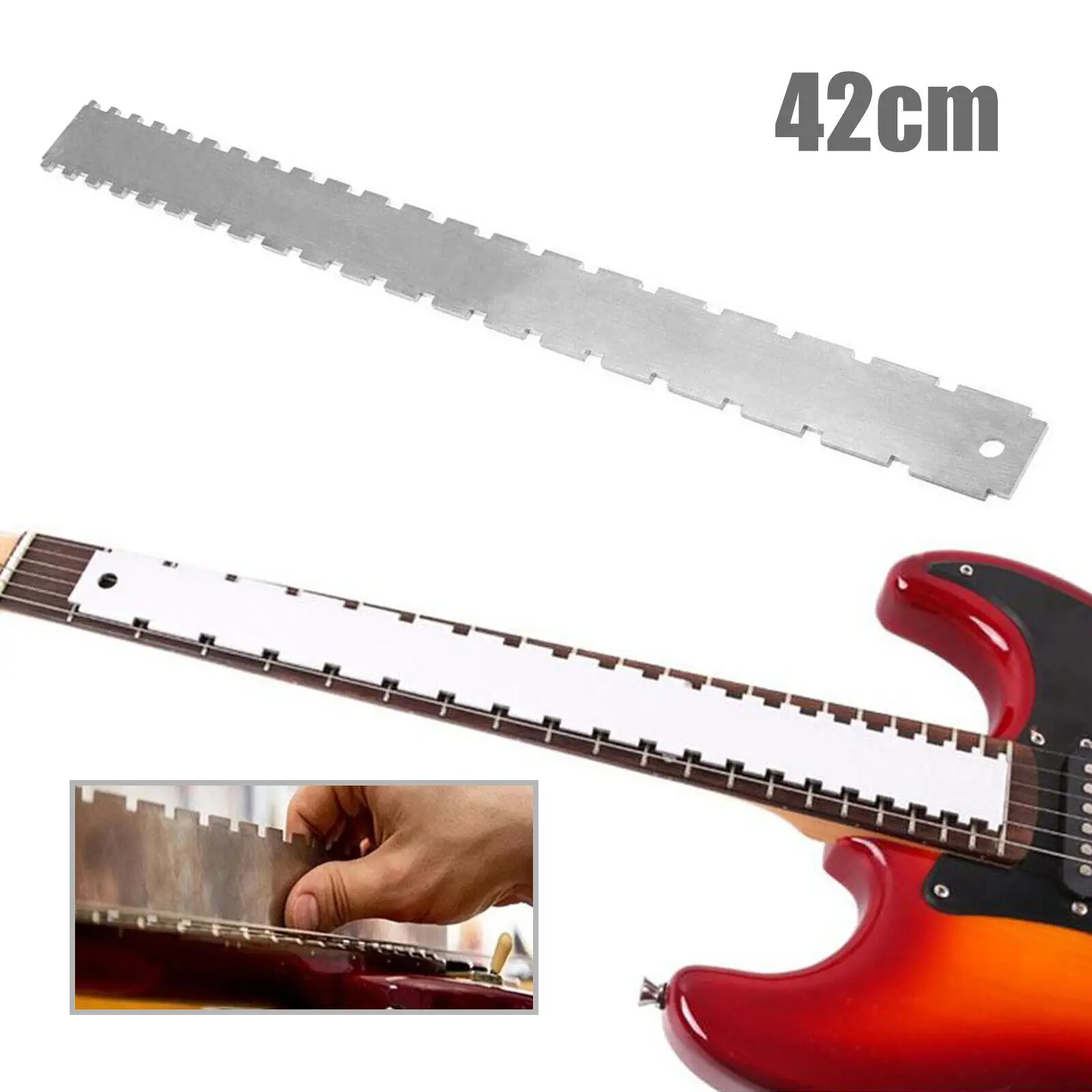 Guitar Neck Notched Straight Edge Ruler Stainless Steel Guitar Bass