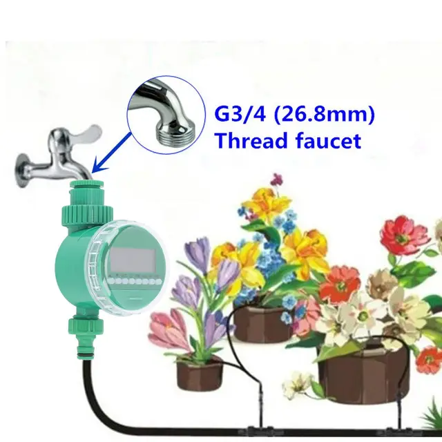 LCD Display Electronic Garden Watering Timer Automatic Irrigation Controller Intelligence Valve Watering Control Device 5