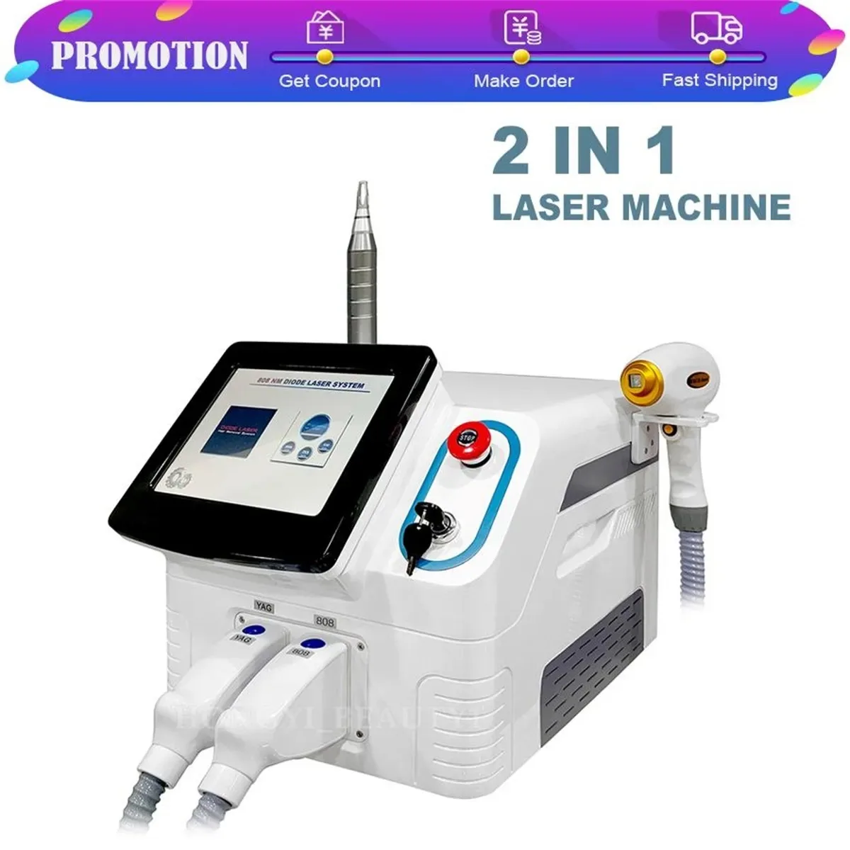 808nm Diode Laser Hair Removal Machine 3 Wavelength Hair Removal Laser Picosecond Laser Tattoo Removal Nd Yag Laser