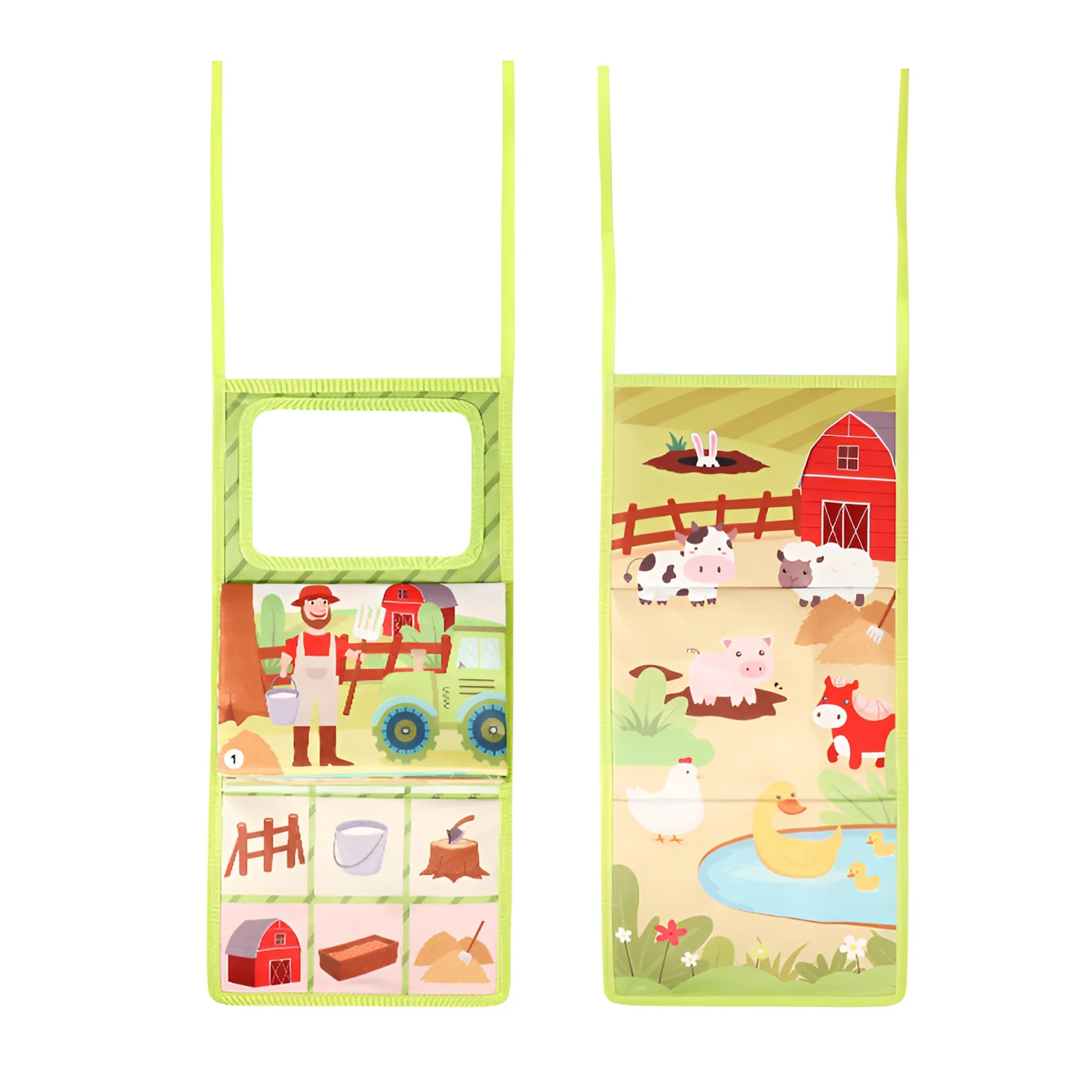 Mirror desk calendar cloth book with ringing paper sound education cognitive three-dimensional hanging toy 6