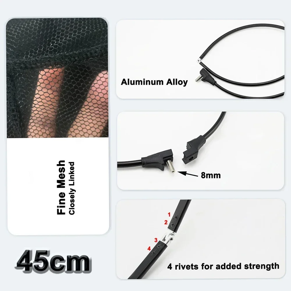 MBLN 328cm Ultralight 414g Portable Fishing Landing Net Carbon Fiber Telescopic Alloy Net Head