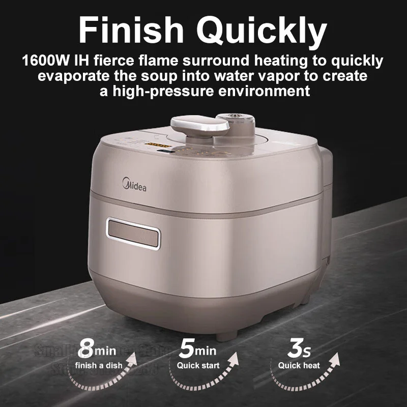 Midea 3D Electric Pressure Cooker 5L High Quality Rice Cooker 8min Fast Cooking 220V Home Kitchen Appliance For 2-10 People