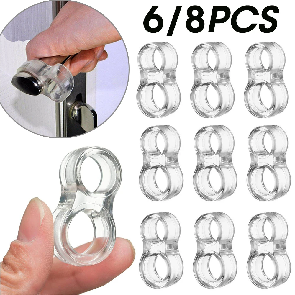 6/8PCS Safety Anti collision Ring PVC Doors Handle Protection Punch