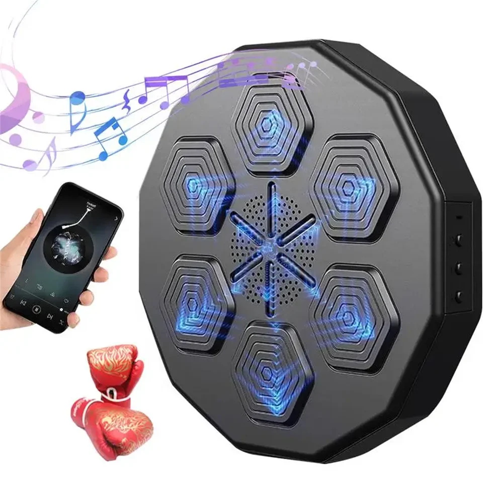Sandbag Boxing Exercise Target Equipment Kids Adults Smart Wall Mounted Bluetooth Music Machine LED Light