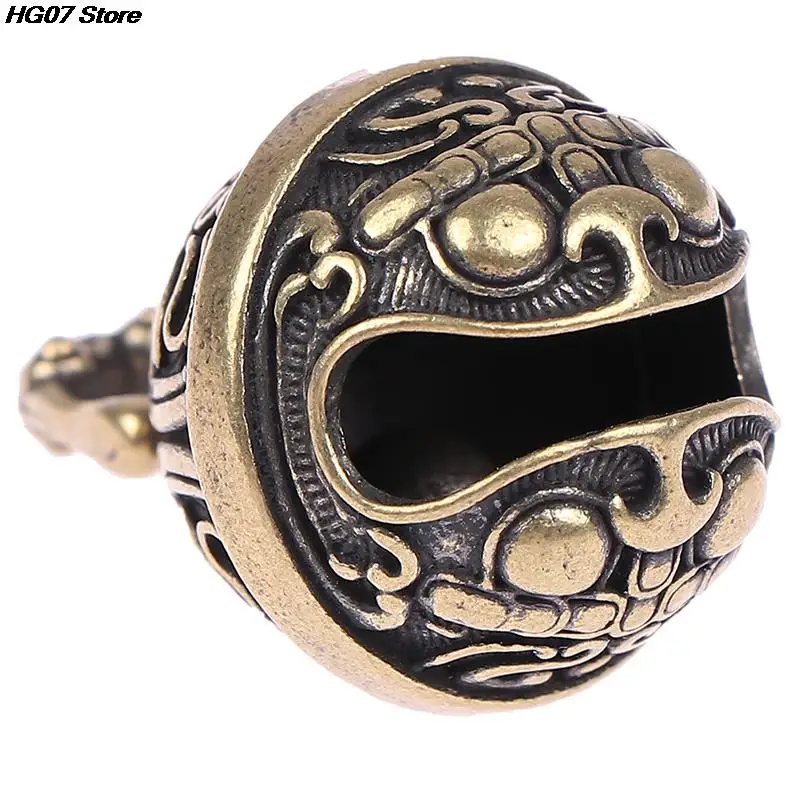 1PC Lucky Brass Handicraft Die Casting Drop Bell Key Car Button Wind Bell Sect Bronze Creative Gift Fengshui Home Pendant Vintage Jingle Bells Wind Bell Pendant