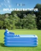 63" Inflatable Folding Bathtub for Adults,  Portable Foldable Tub with Electric Air Pump, SPA Freestanding Soaking Barrel 2