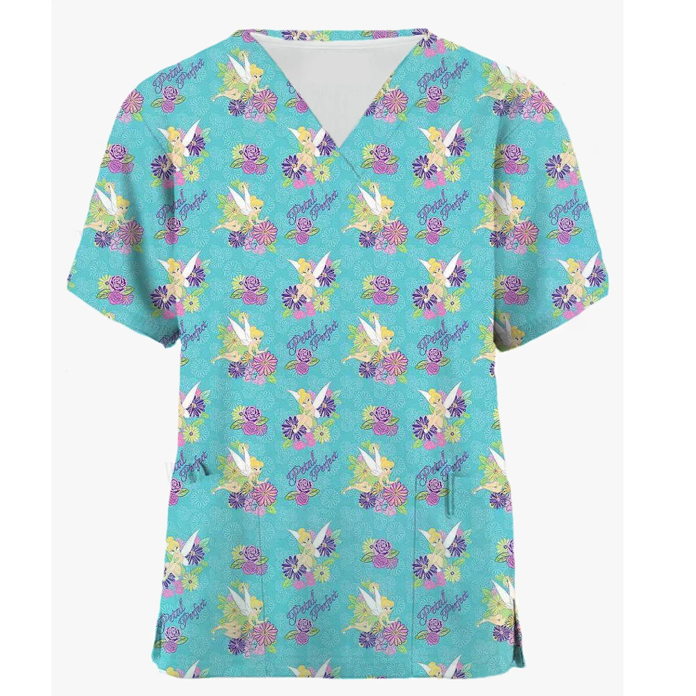 thumbnail image 1 of Venta al por mayor de uniformes de quirófano con estampado de princesas de Disney Frozen, suministros para el trabajo hospitalario, paños de trabajo dental para enfermeras, 1 of 5
