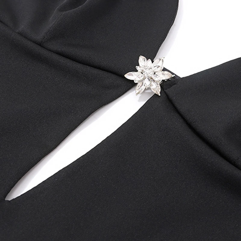 Halter Neck Dress y2k Clothes Women Black Sleeveless Backless Layered Ruffled Hem A-line Shorts Cake Dress Clubwear