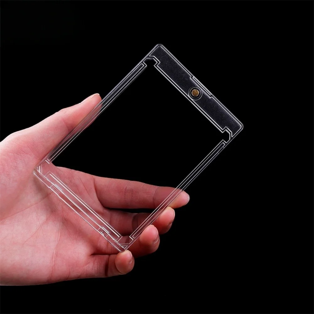 10PCS Magnetic Cards Holder 35PT Hard Plastic Storage Boxes Uv-Resistant Acrylic Card Holders for Collectors Display Box