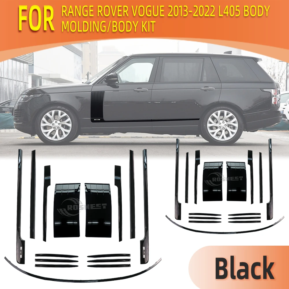 

Комплект кузова для Land Rover Range Rover Vogue L405 2013 2014 2016 2017 2018 2019 2020 2021 2022, черная декоративная полоса