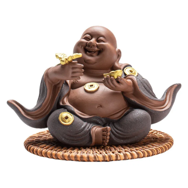 New Chinese Style Ceramics to attract wealth, Maitreya Buddha, Home Furnishings, Car and Bookcases Decorations