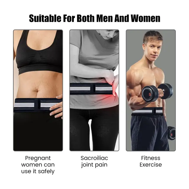 110cm 120cm 140cm Sacroiliac SI Joint Hip Belt Lower Back Support-Hip Braces for Hip Pelvic Support Belt Sciatica Pelvis Lumbar 6