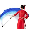 Belly Dance Veil Silk Colorful Silk Flag Ribbon Streamer Gradual Colors Elegant Silk Flag Ribbon With Poi Ball For Dance Flow 1