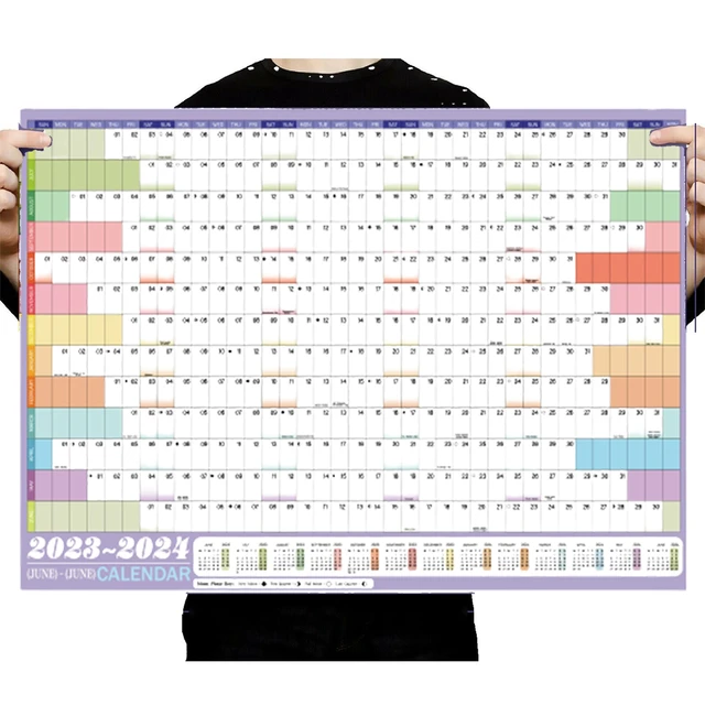 2023 2024 Wall Calendar Wall Large Annual Yearly Weekly Daily Planner  Agenda Schedule Horizontal Calendar For Home Office Work - AliExpress
