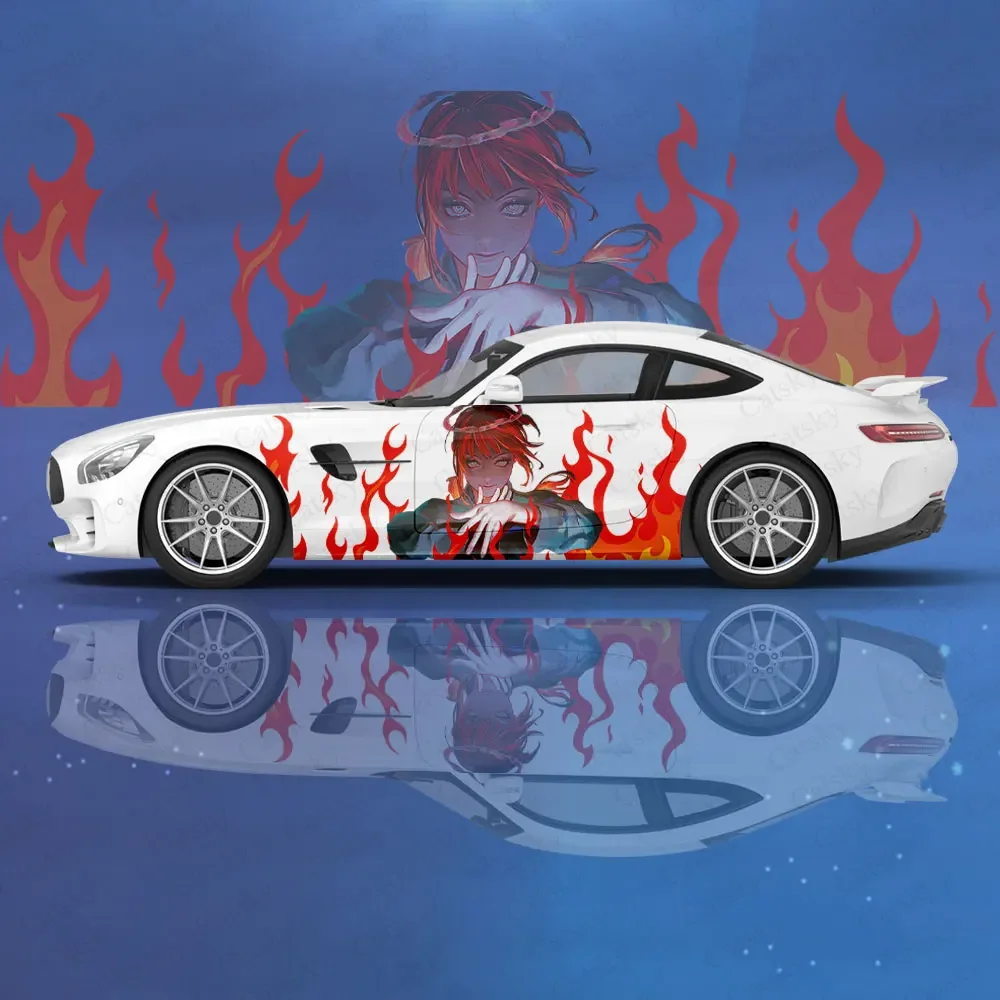 

Автомобильная виниловая наклейка Makima с изображением бензопилы