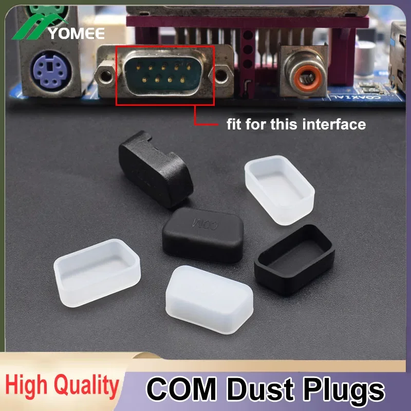 

COM Interface Dust Plug Soft Silicone VGA Male Dust Cover Laptop Desktop DB9 Male HDB15 Male Universal Black/Transparent