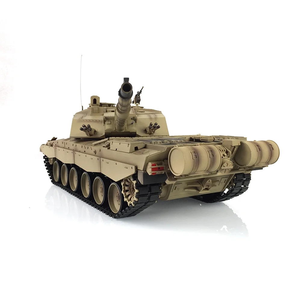 Heng Long 1/16 Scale 7.0 Plastic Ver Challenger II 2.4G RTR RC Tank Model 3908 Painted Yellow  Gearbox Wheels Smoke Unit TH17734 3