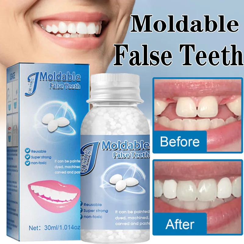 

1PC Temporary Tooth Repair Kit False Teeth Solid Glue Denture for Missing Broken Teeth Moldable Tooth Filling False Teeth Tool
