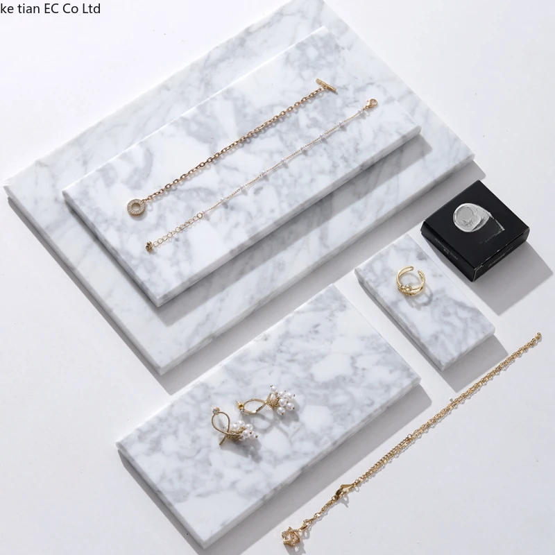 Nordic marble jewelry dish ring dish Jewelry display trays jewelry earrings ring display trays decorative Bathroom marble tray 3