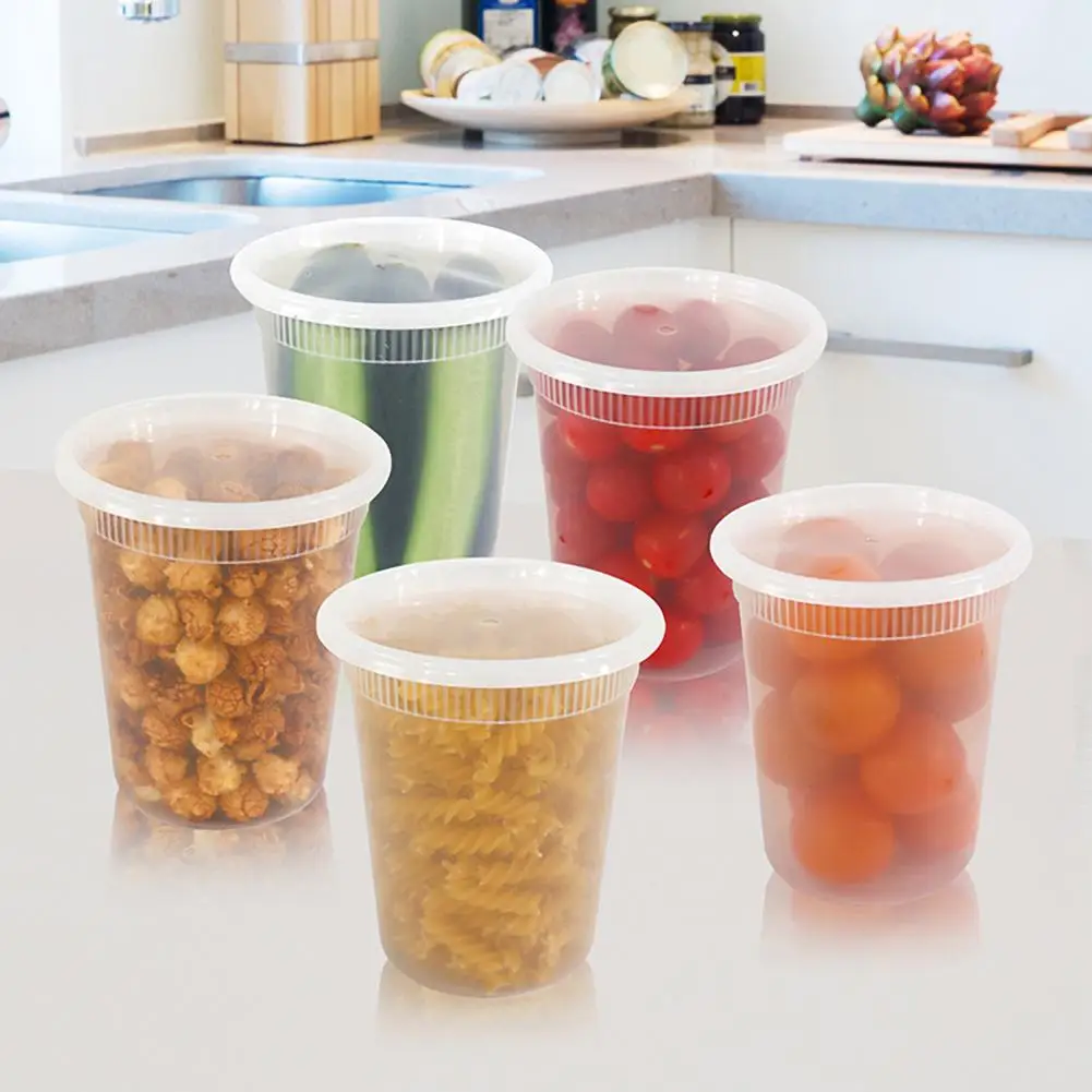 Plastic Freezer Containers for Food Storage, Twist Top Food Soup Storage  Containers with Lids, Stackable, Reusable, Leakproof - AliExpress