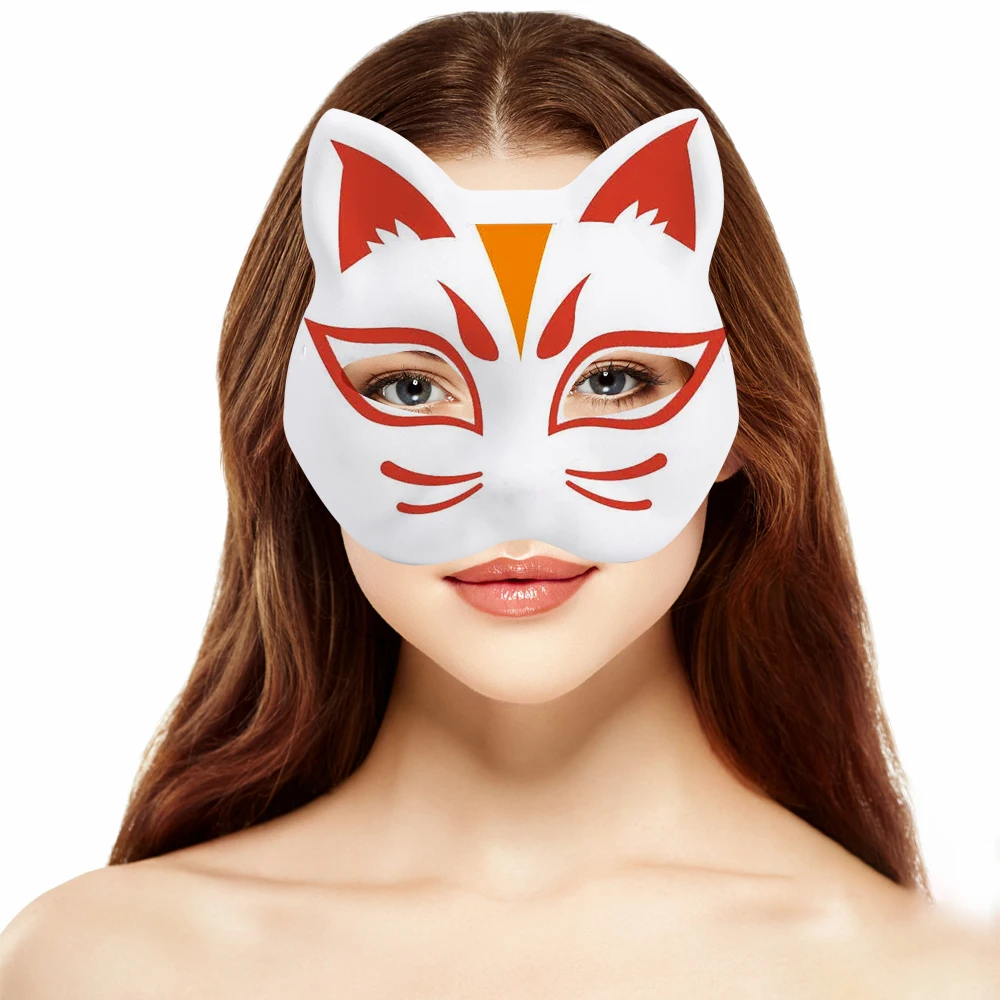 5/8Pcs Cat Face Mask DIY Paintable Blank Mask Eco-friendly Pulp Party Mask  Halloween Masquerade Costume Cosplay Accessory White - AliExpress