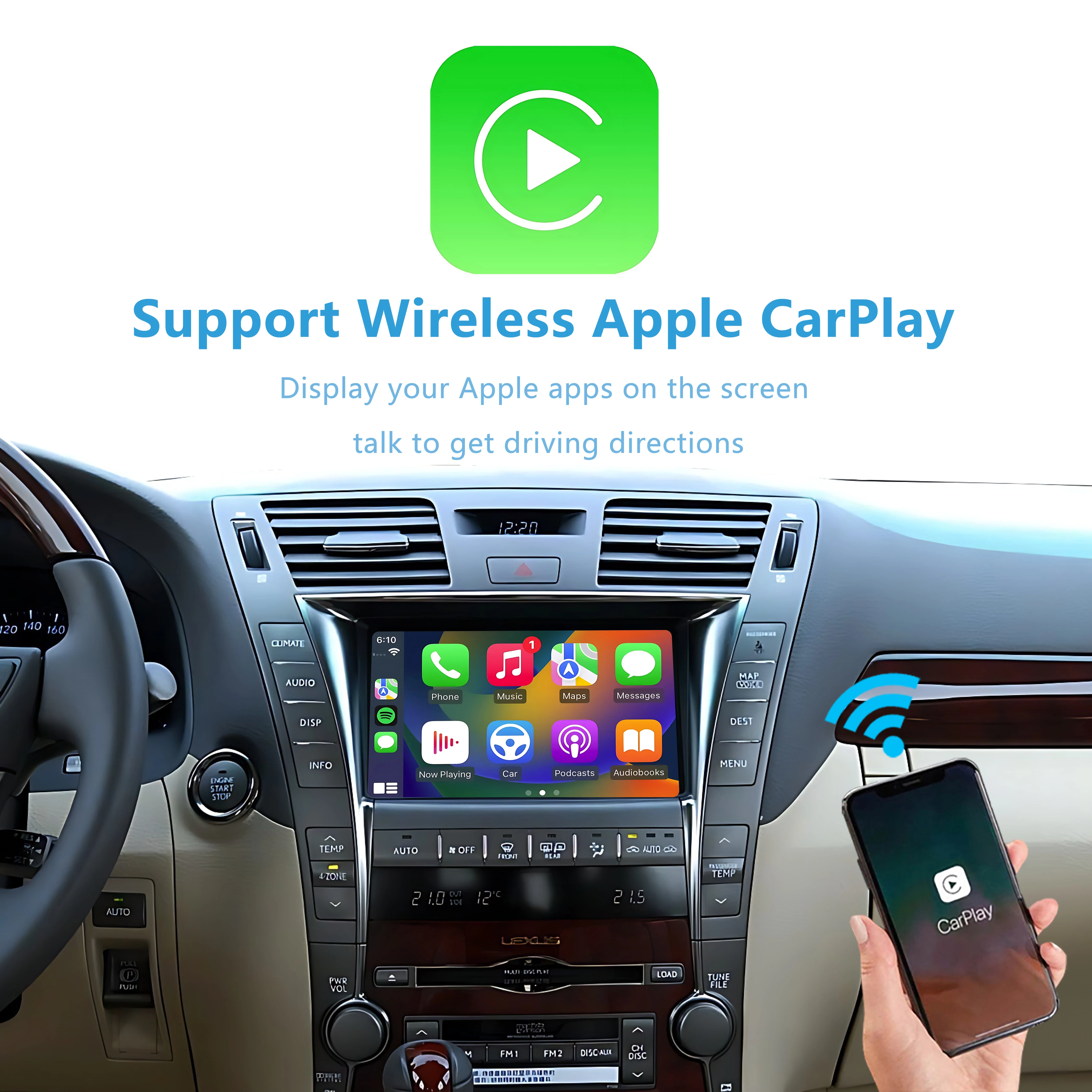 LEXUS LS Apple CarPlay for 2006-2009 Add Wireless Android