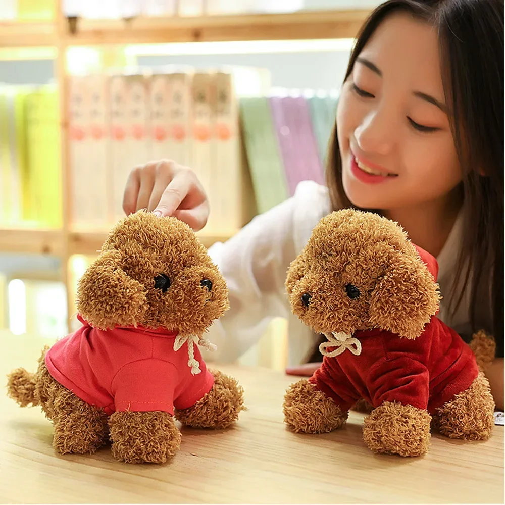 20cm/25cm Imitation Teddy Dog Plush Stuffed Doll Cute Poodle Stuffed Toy Cloth Doll Plush Dog Baby Stuffed Animals Kawaii Plush