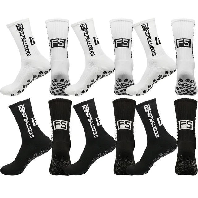 1/6/10 paires de chaussettes de sport antidérapantes à semelle en tissu éponge pour le football 1