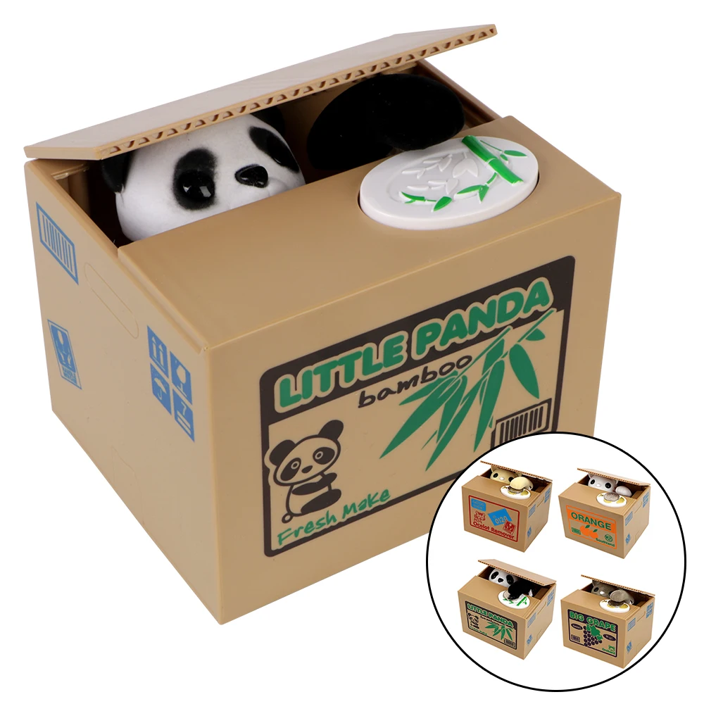 Elektronische spaarpot panda design muntbox voor kinderen_voghion.com