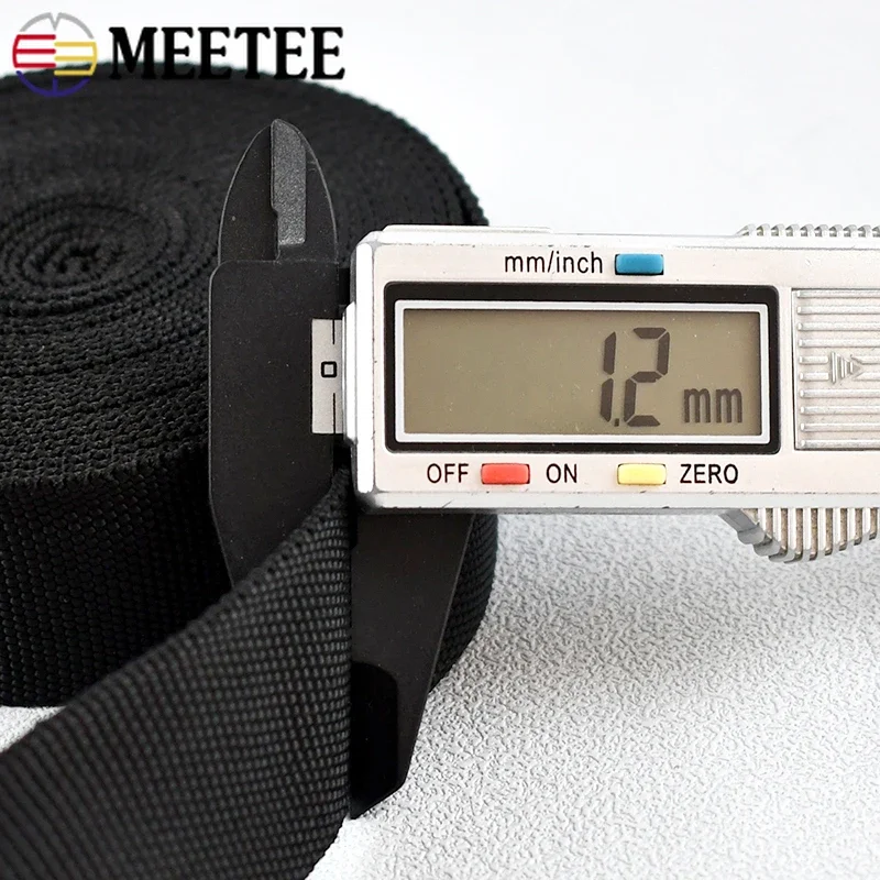 5/10 미터 Meetee 20-50mm 관형 웨빙 스트랩 더블 레이어 폴리 에스터 중공 리본 DIY 가방 의류 배낭 봉제 액세서리